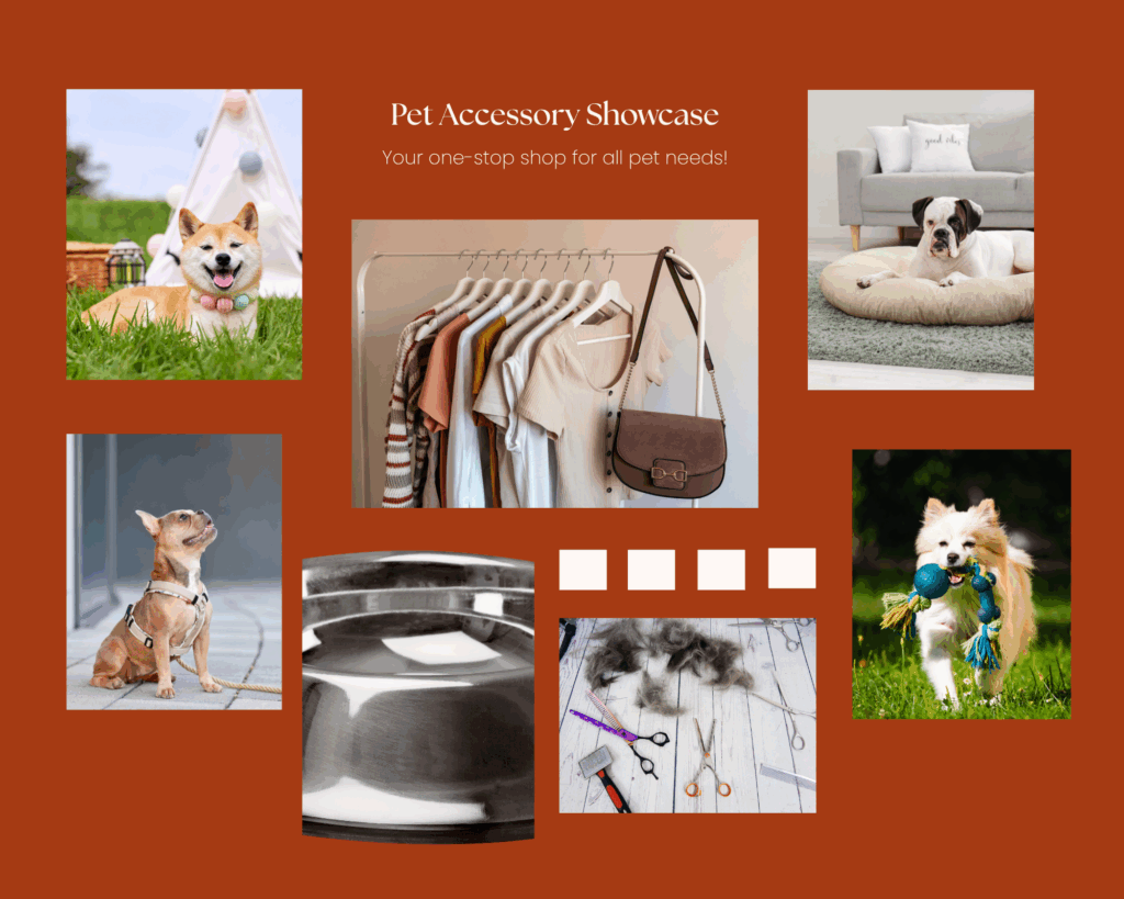 photo collage pet accessory showcase